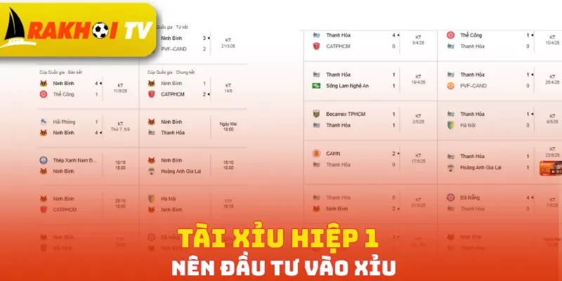 Tài Xỉu hiệp 1 nên đầu tư vào Xỉu